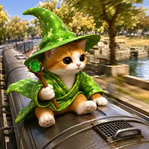 Riding on the roof of a moving train